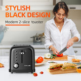 RAMJOY Toaster 2 Slice Black