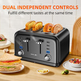 RAMJOY Toaster 4 Slice Black - RAMJOY