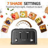RAMJOY Toaster 4 Slice Black - RAMJOY