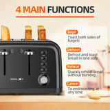 RAMJOY Toaster 4 Slice Black - RAMJOY