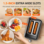 RAMJOY Toaster 2 Slice Black