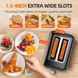 RAMJOY Toaster 2 Slice Black