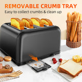 RAMJOY Toaster 4 Slice Black - RAMJOY