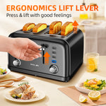 RAMJOY Toaster 4 Slice Black - RAMJOY