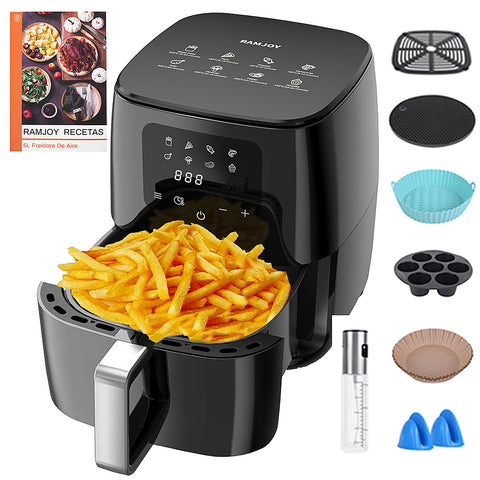 RAMJOY 5L Air Fryer (Recipes & Accessories)